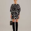 Dresses FARM Rio | Black Richelieu Faces Mini Dress