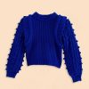 Knitwear FARM Rio | Blue Braided Sweater