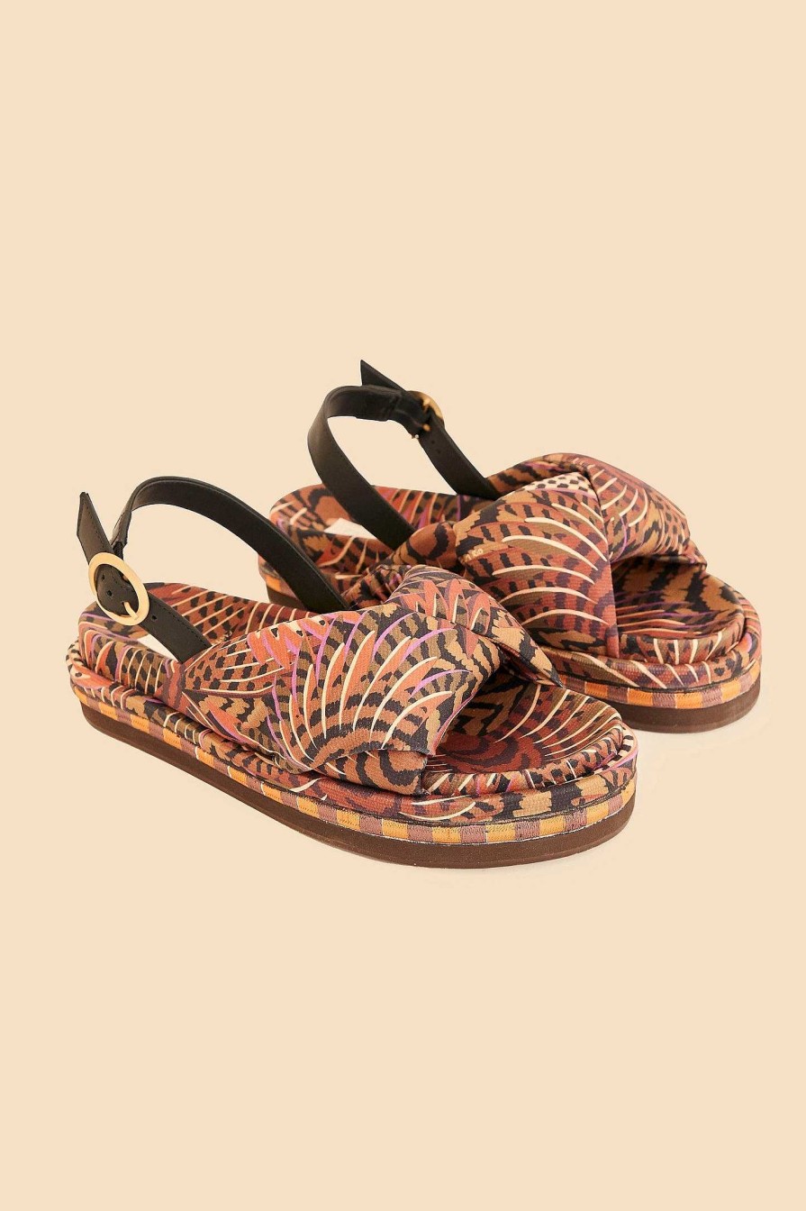 Shoes FARM Rio | Caramel Macawmouflage Puffy Flat Sandal