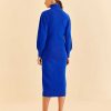 Dresses FARM Rio | Blue Heart Neckline Knit Dress