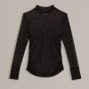 Tops, Shirts & Blouses FARM Rio | Black Tulle Long Sleeve Blouse