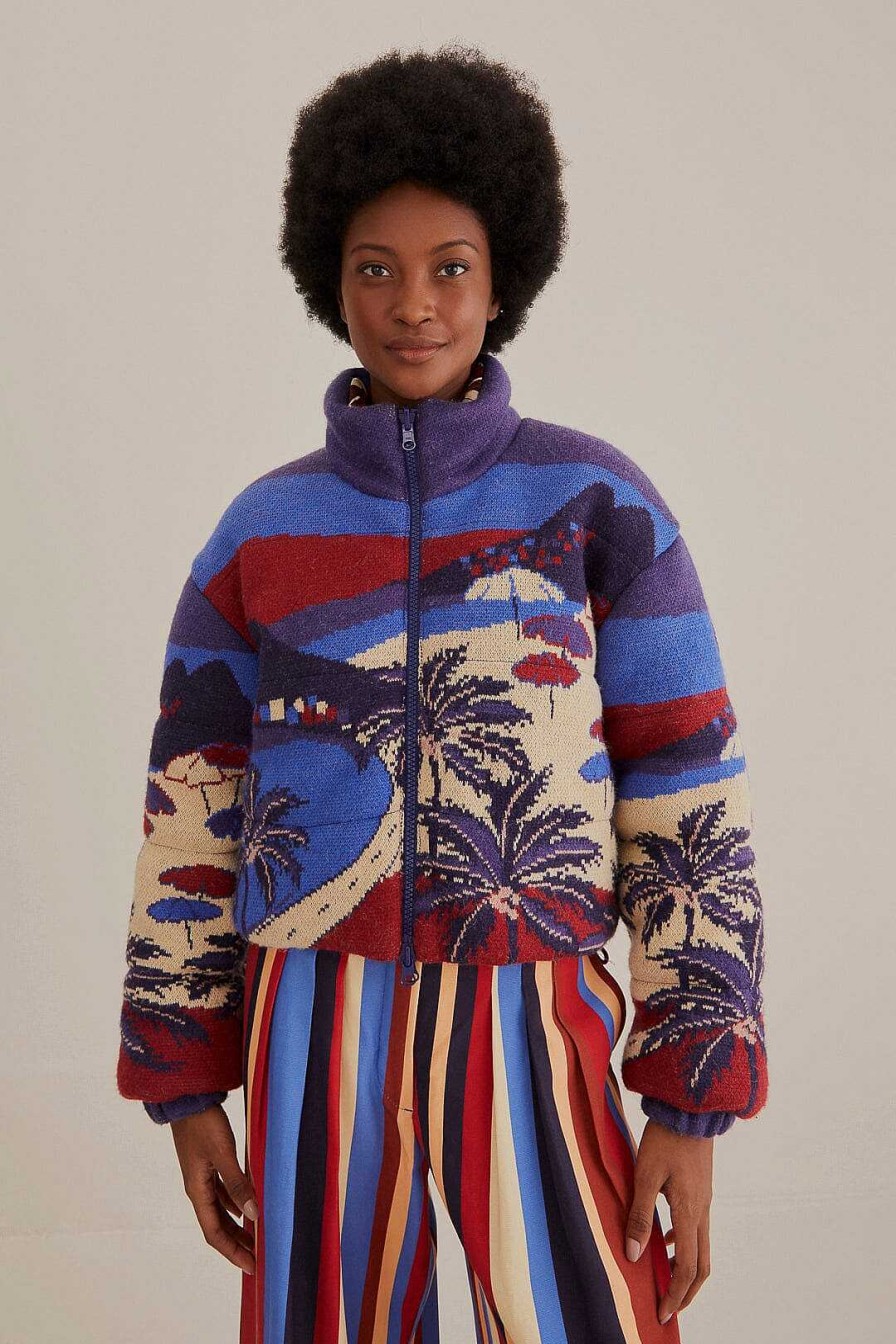 Outerwear FARM Rio | Carioca Tricot Puffer Jacket