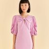 Dresses FARM Rio | Lilac Short Sleeve Mini Dress