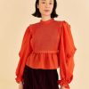 Tops, Shirts & Blouses FARM Rio | Orange Smocked Blouse