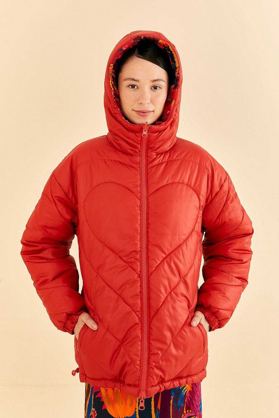 Outerwear FARM Rio | Vintage Wave Reversible Puffer Jacket