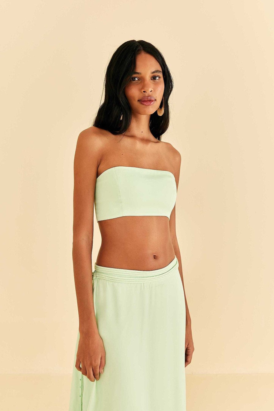 Tops, Shirts & Blouses FARM Rio | Mint Sleeveless Crop Top