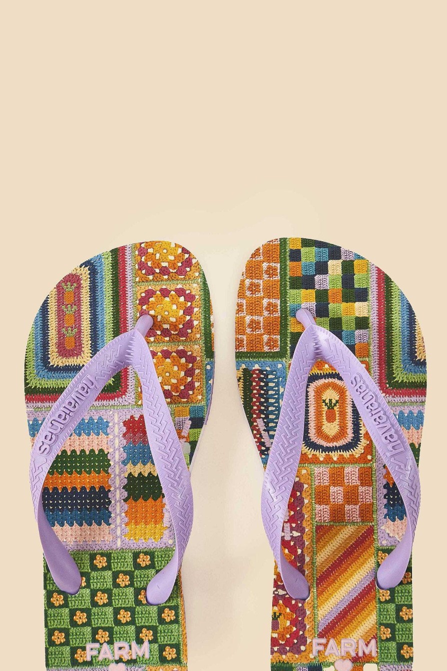 Shoes FARM Rio | Mixed Crochet Havaianas Sandals