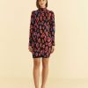 Dresses FARM Rio | Iridescent Leopards Knit Mini Dress