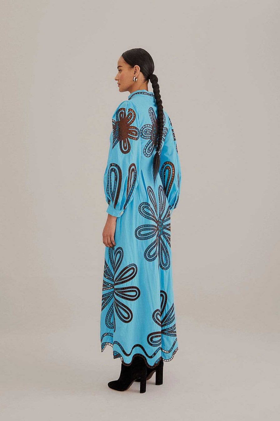 Dresses FARM Rio | Turquoise Richelieu Maxi Dress