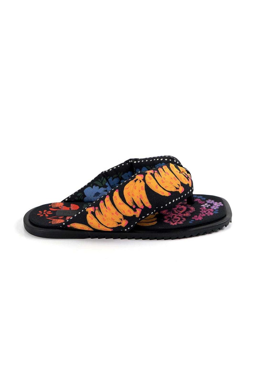 Shoes FARM Rio | Banana Garden Puffy Flat Sandal