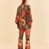 Bottoms FARM Rio | Multicolor Vintage Garden Satin Flare Pants