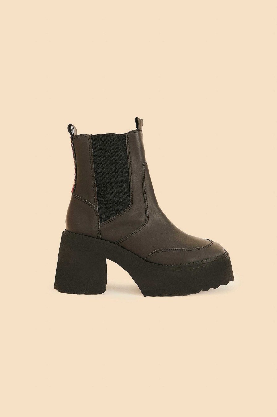 Shoes FARM Rio | Black Block Heel Chelsea Boot