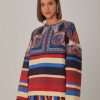 Knitwear FARM Rio | Energy Scarf Mixed Print Sweatshirt