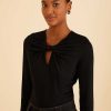 Tops, Shirts & Blouses FARM Rio | Black Long Sleeve Bodysuit