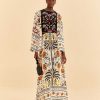 Dresses FARM Rio | Sand Palms Paradise Embroidered Cut Out Midi Dress