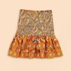 Bottoms FARM Rio | Yellow Palms Party Smocked Mini Skirt