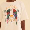 Tops, Shirts & Blouses FARM Rio | Off-White Nature Lovers Organic Cotton Relaxed T-Shirt