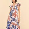 Dresses FARM Rio | Off-White Mixed Lobsters Midi Dress