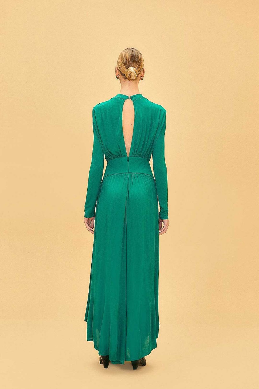 Dresses FARM Rio | Emerald High Neck Maxi Dress