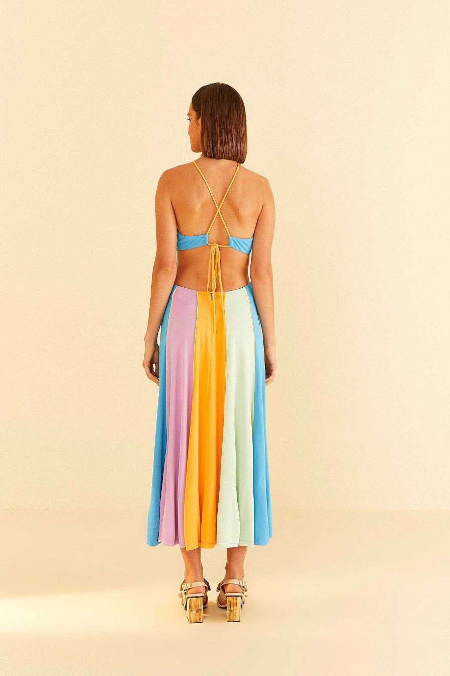 Dresses FARM Rio | Color Blocking Sleeveless Maxi Dress