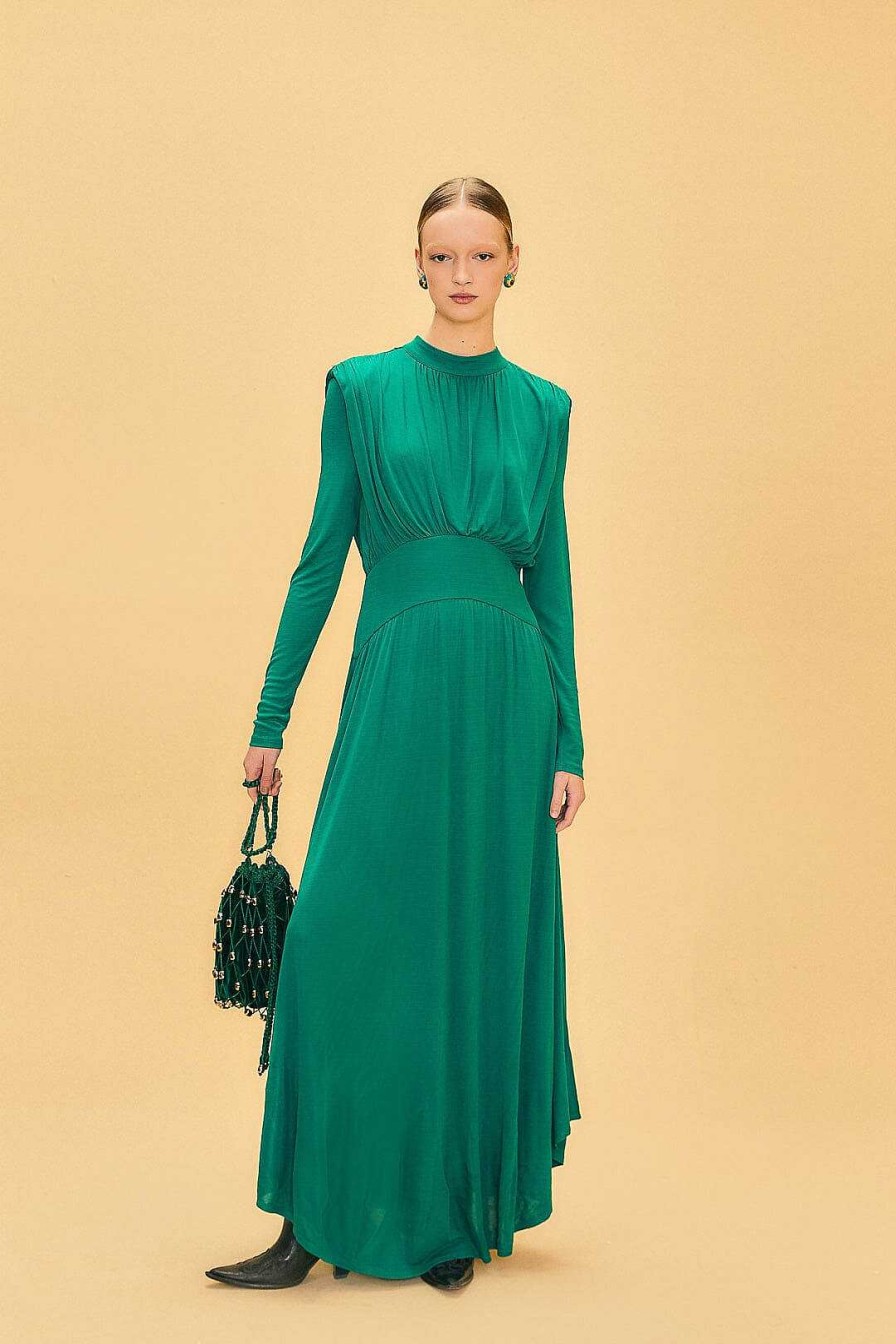 Dresses FARM Rio | Emerald High Neck Maxi Dress