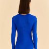 Tops, Shirts & Blouses FARM Rio | Bright Blue Long Sleeve Bodysuit