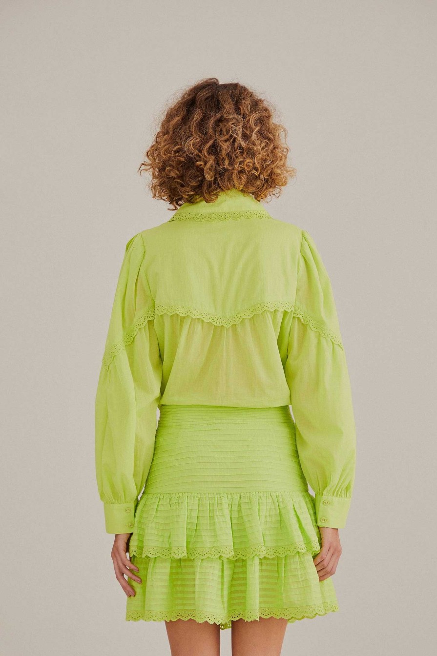 Bottoms FARM Rio | Neon Green Mini Skirt