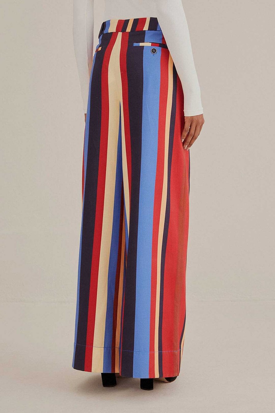 Bottoms FARM Rio | Multicolor Winter Stripes Tailored Pants