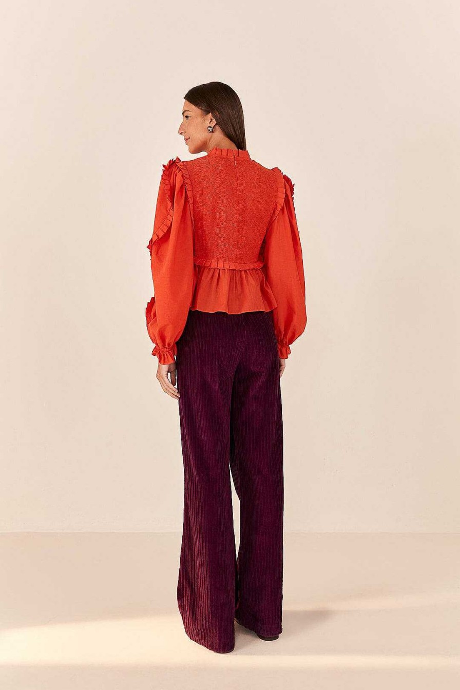 Bottoms FARM Rio | Burgundy Corduroy Pants