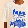 Tops, Shirts & Blouses FARM Rio | White Mar Da Bahia Organic Cotton T-Shirt