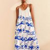 Dresses FARM Rio | Off-White Pitta Waves Sleeveless Maxi Dress