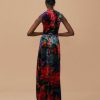 Dresses FARM Rio | Black Flower Season Maxi Wrap Dress