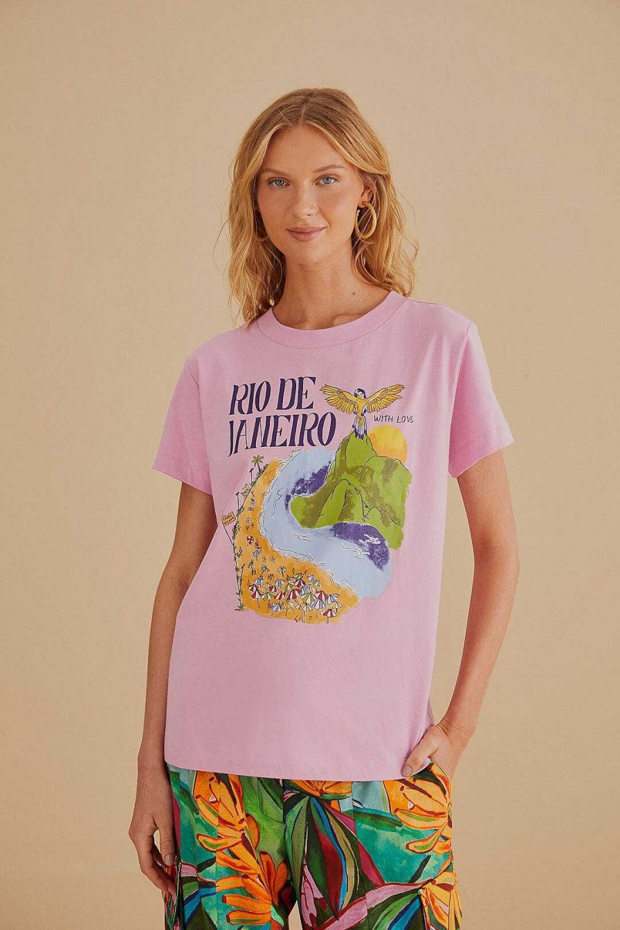 Tops, Shirts & Blouses FARM Rio | Rio De Janeiro Organic Cotton Fit T-Shirt