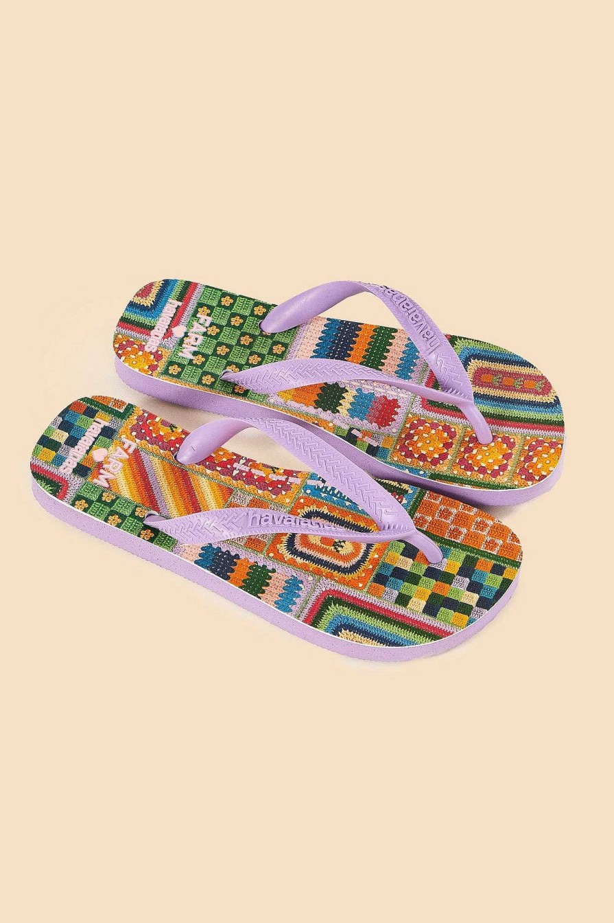 Shoes FARM Rio | Mixed Crochet Havaianas Sandals