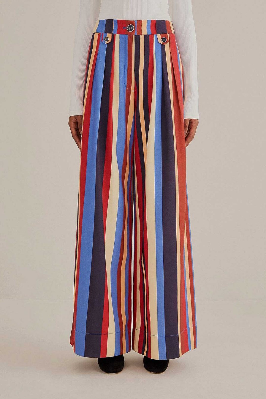 Bottoms FARM Rio | Multicolor Winter Stripes Tailored Pants