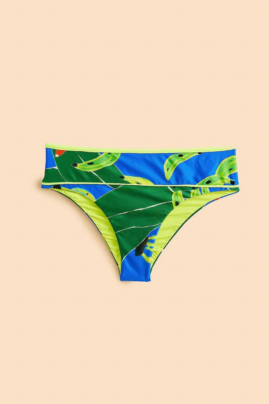 Swimwear FARM Rio | Blue Banana Leaves Bikini Bottom