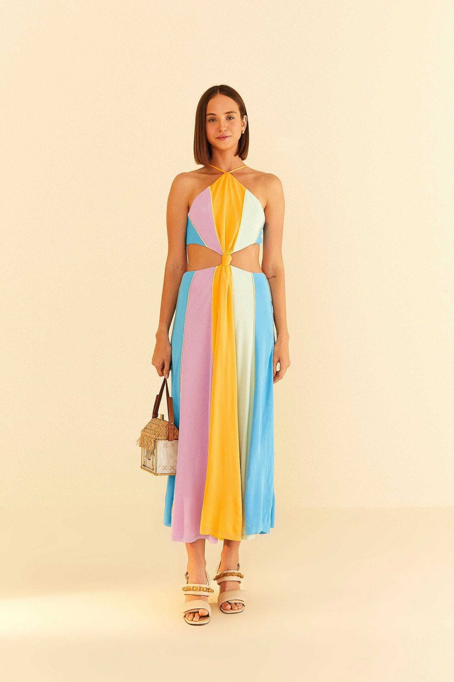 Dresses FARM Rio | Color Blocking Sleeveless Maxi Dress