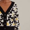 Knitwear FARM Rio | Black Flowers Knit Cardigan