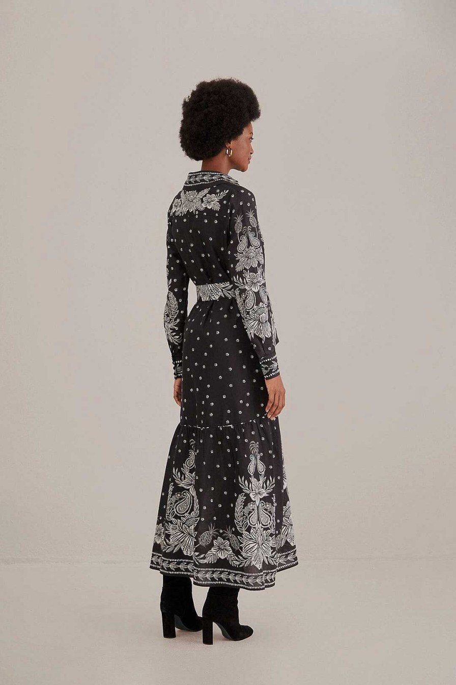 Dresses FARM Rio | Black Paisley Bloom Maxi Dress