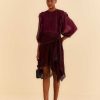 Tops, Shirts & Blouses FARM Rio | Burgundy Ruffle Blouse