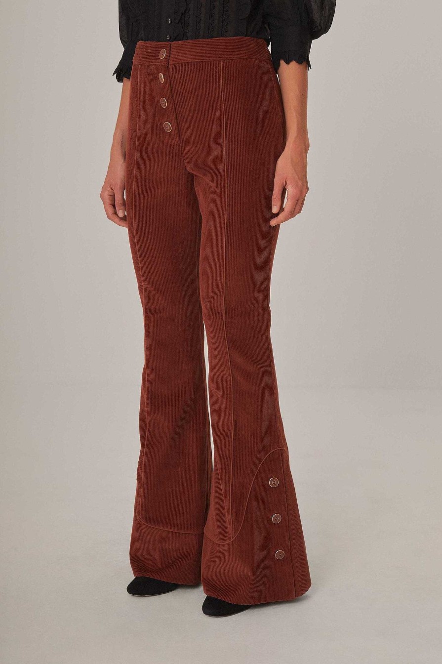 Bottoms FARM Rio | Brown Flare Pants