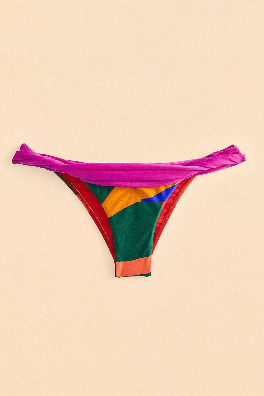 Swimwear FARM Rio | Colorful Leaves Bikini Bottom