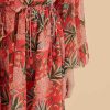 Dresses FARM Rio | Red Pineapple Bloom V Neck Mini Dress