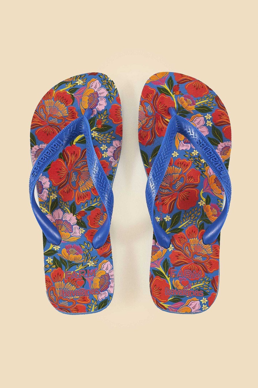 Shoes FARM Rio | Blue Flowers Garden Havaianas Sandals