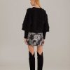 Knitwear FARM Rio | Black Textured V Neck Cardigan