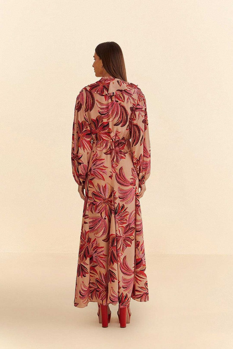 Dresses FARM Rio | Floral Tapestry V Neck Maxi Dress