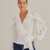 Tops, Shirts & Blouses FARM Rio | Off-White V Neck Blouse