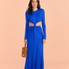 Dresses FARM Rio | Blue Knot Cut Out Maxi Dress