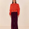 Bottoms FARM Rio | Burgundy Corduroy Pants