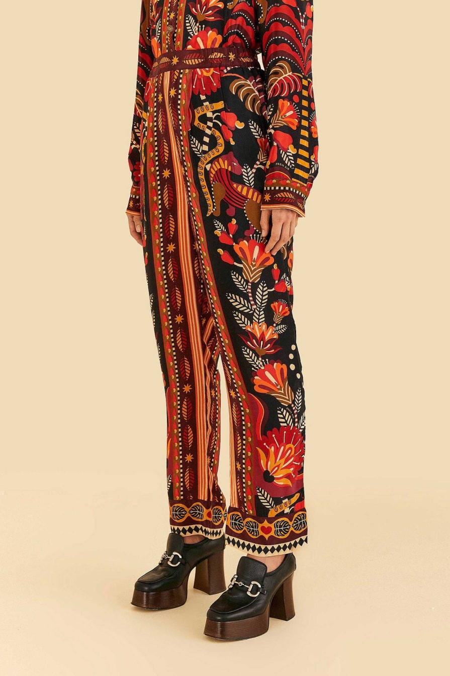 Bottoms FARM Rio | Red Nature Beauty Scarf Pants